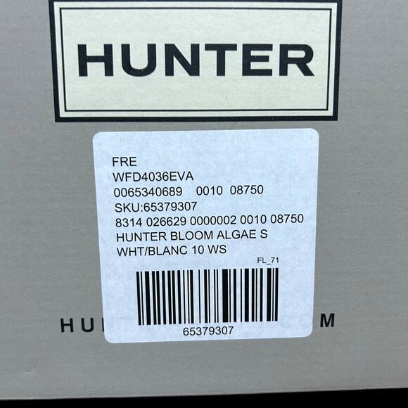 Hunter Bloom Algae Foam Sandal Womens Size 10 White Free People Exclusive - Picture 8 of 8